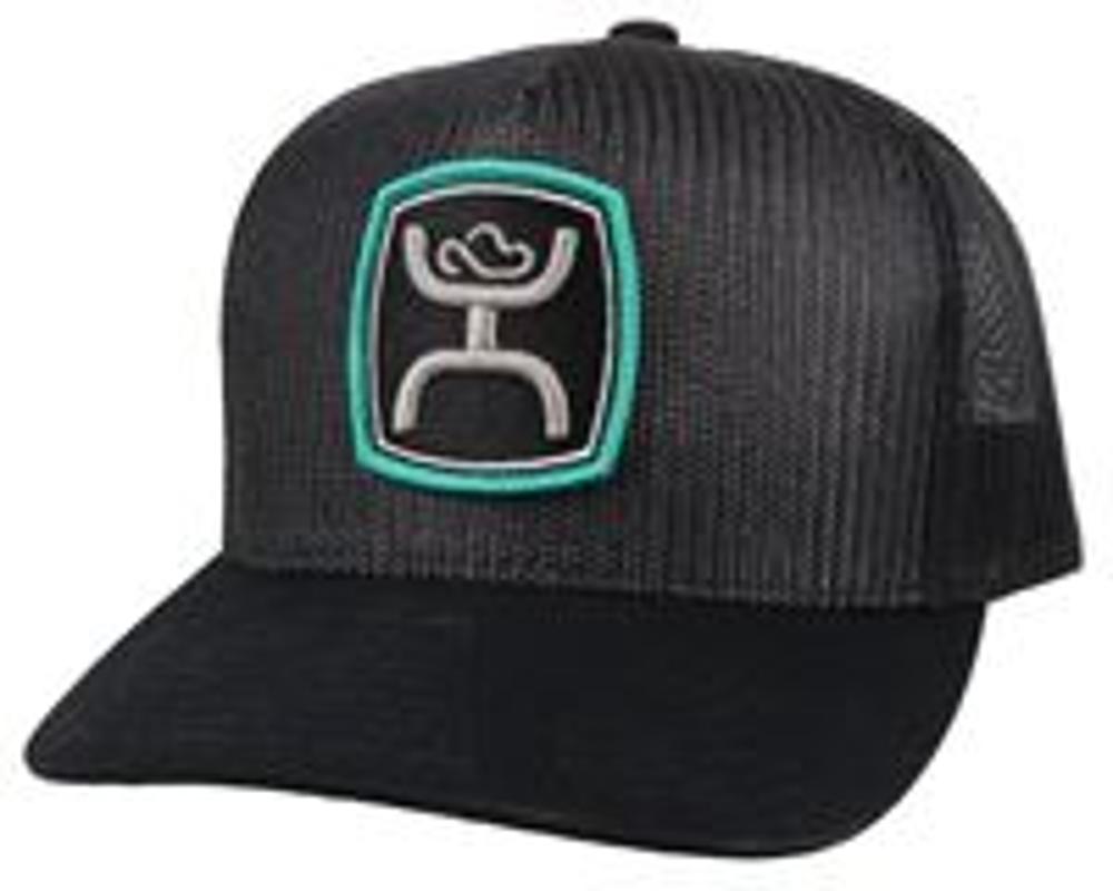 Hooey Zeneith Blk Snpbck Teal Patch-2124T-BK