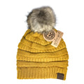Girlie Girl Beanie W/Faux Fur Pom-HAT43-MUS