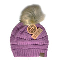 Girlie Girl Beanie W/Faux Fur Pom-HAT43-NLAV
