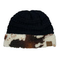Girlie Girl Cow Beanie Black-HAT47-COWBLK