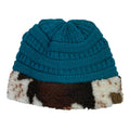 Girlie Girl Cow Beanie Teal-HAT47-COWTEAL