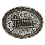 Montana Silversmiths Christian Cowboy Two Tone Rope-A543