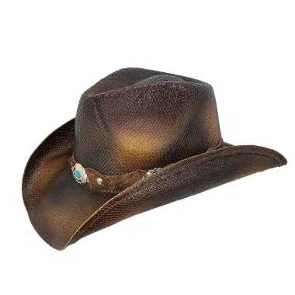 Peter Grimm On Faire Bronco Straw Dk Brn-PGD9898-DKB