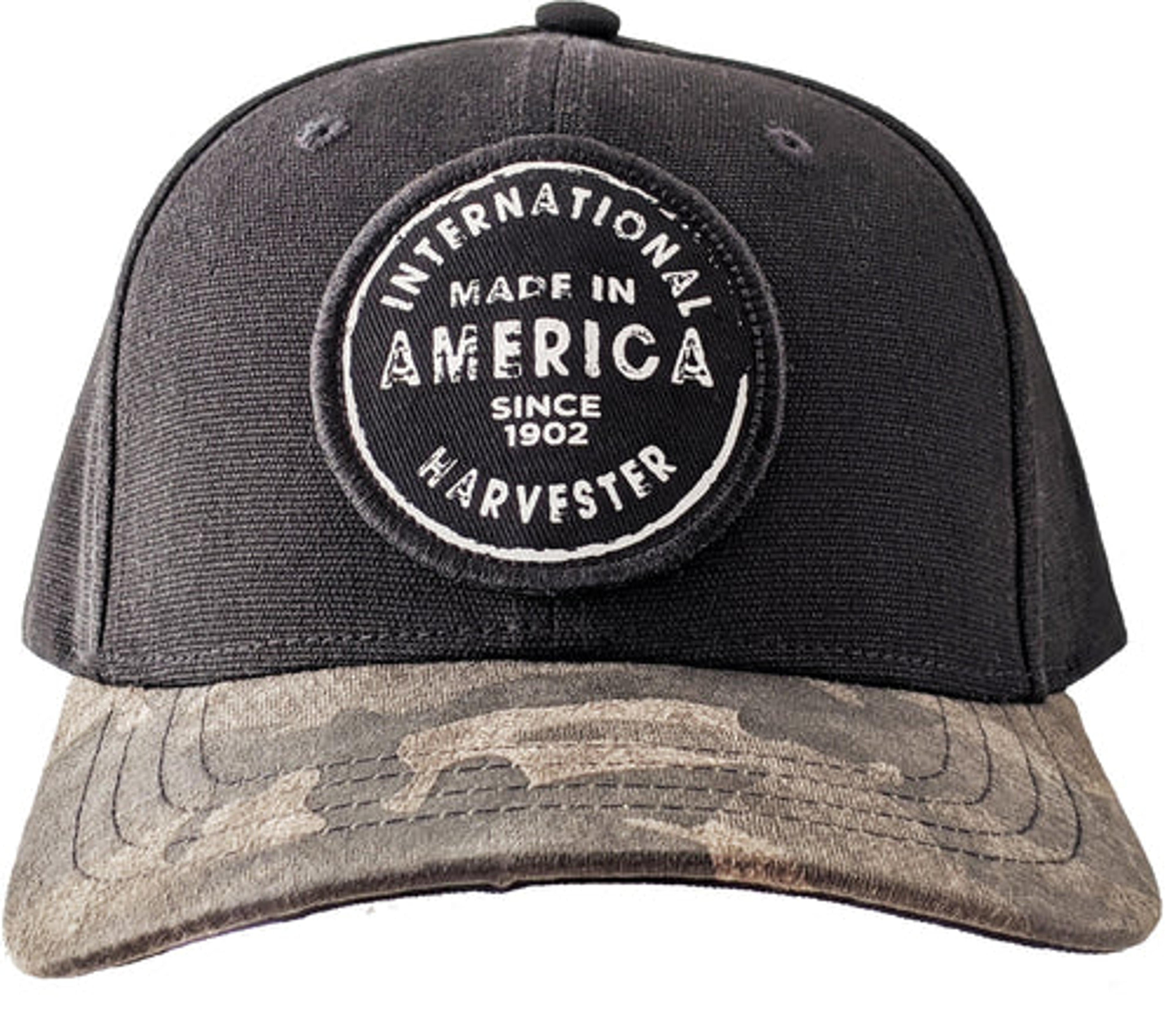 International Harvester Dark Military Camo Black Two-Tone Vintage Patc