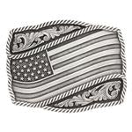 Montana Silversmiths Waving American Flag-A590S
