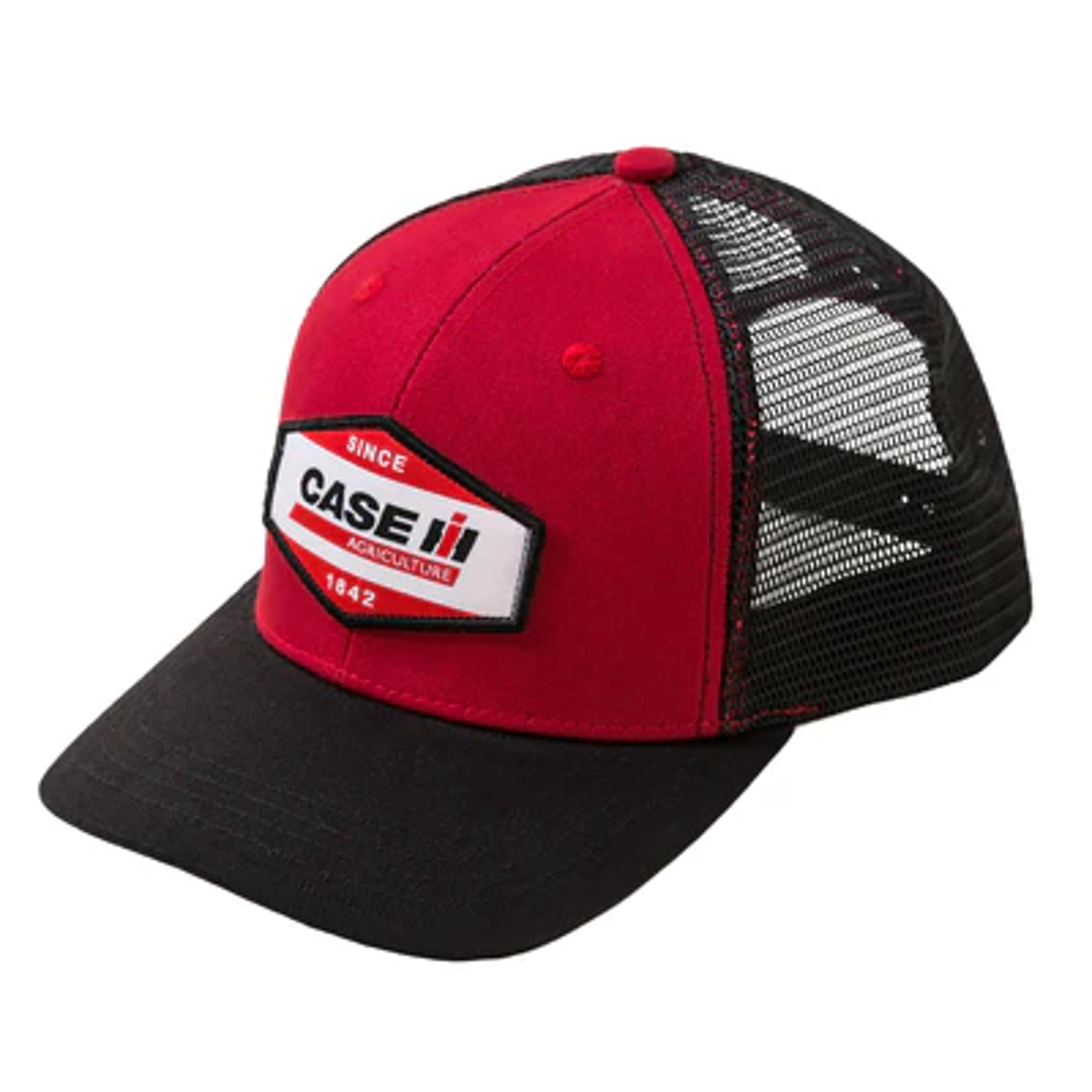 Case IH Two-Tone Red and Black Woven Patch Trucker