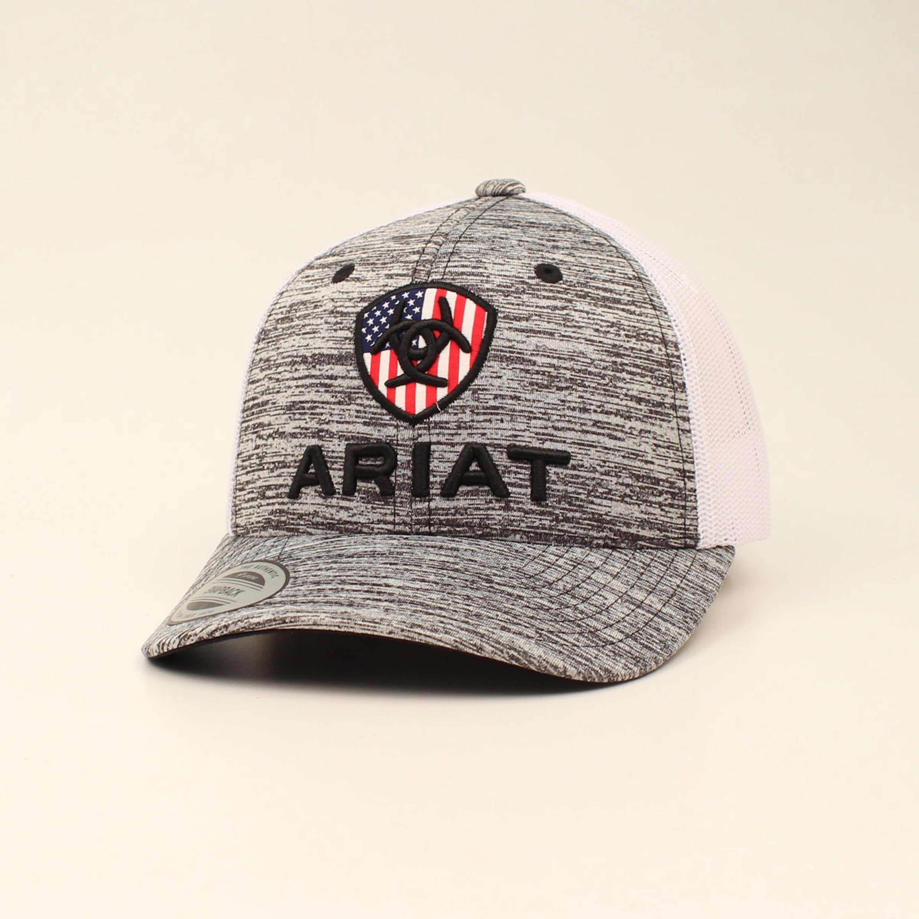 M and F Western Ariat Youth Sb Heather Usa Grey Gray - Kids