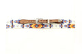 M and F Western Twister 3/8" Multicolor Colored Beaded Hat Band