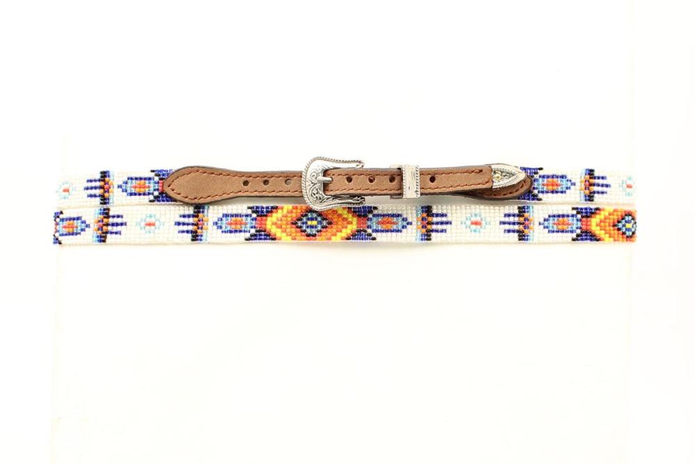 M and F Western Twister 3/8" Multicolor Colored Beaded Hat Band