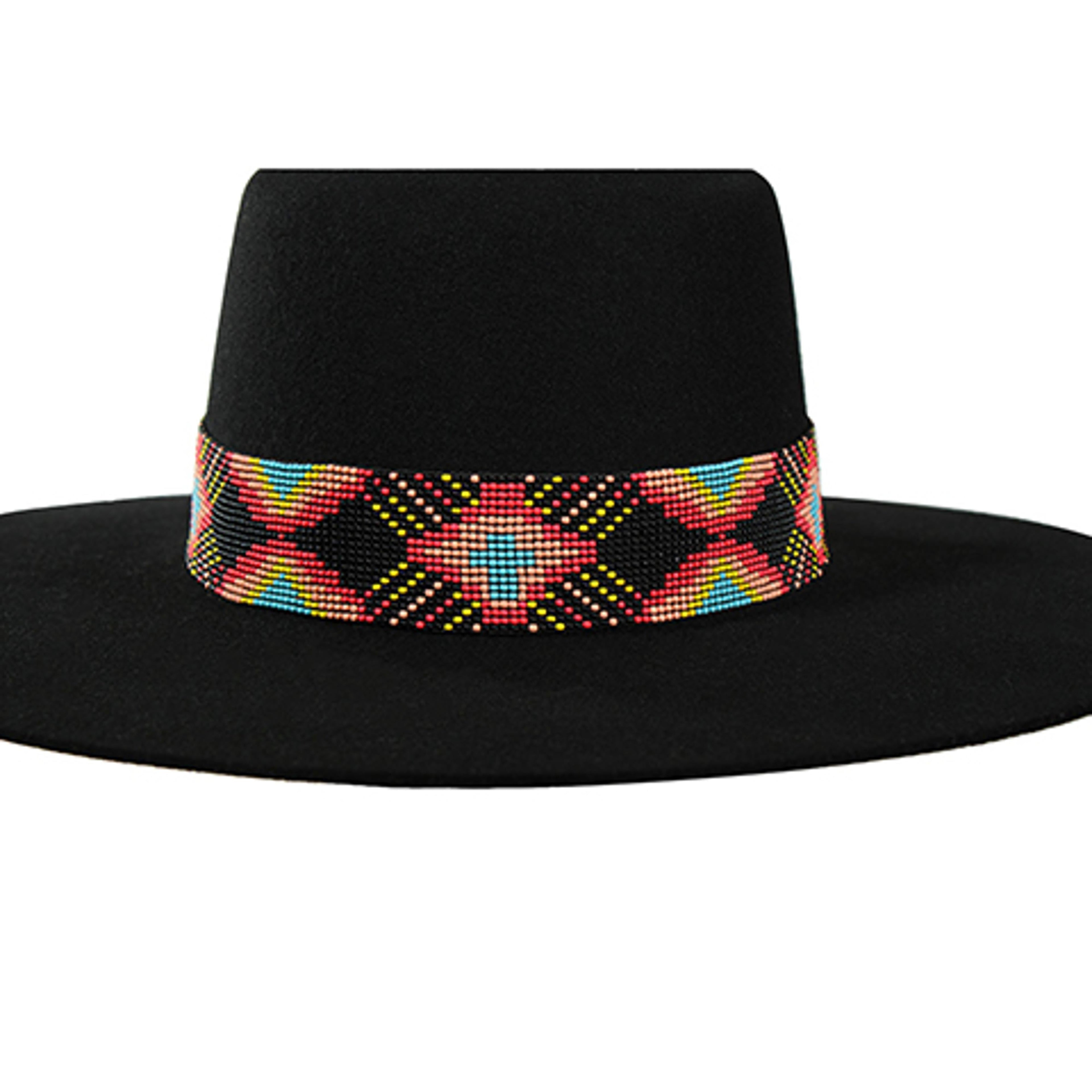 M and F Western Twister Cross Bead Multicolor Hatband - Hats Add-ons -