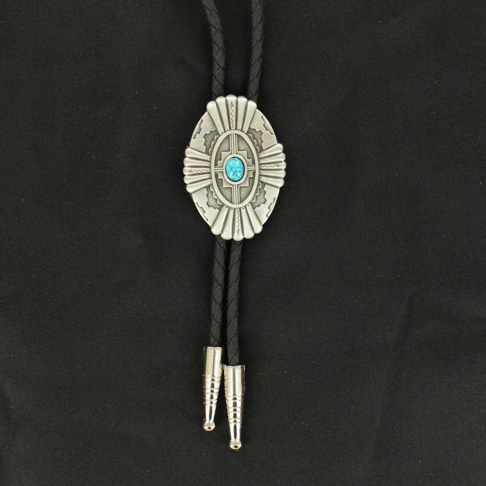 M&F Western Bolo Antq. W/Tq Stone