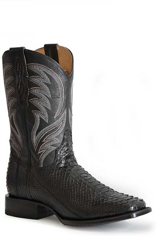 Roper Mens Black Peyton Python Square Toe-20-6500-8213BL