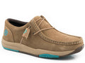 Roper Womens Clearcut Low Suede Tan/Turq-21-1662-2921TA