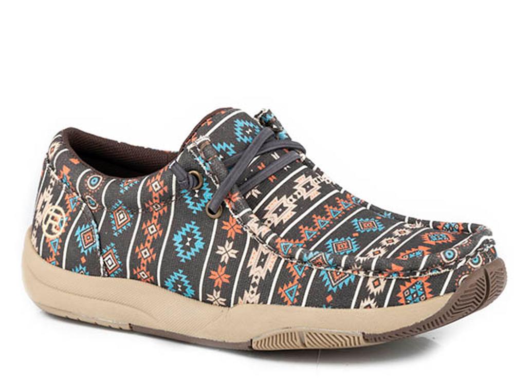 Roper Womens Clearcut Low Multi Brown Aztec-21-1663-3275BR