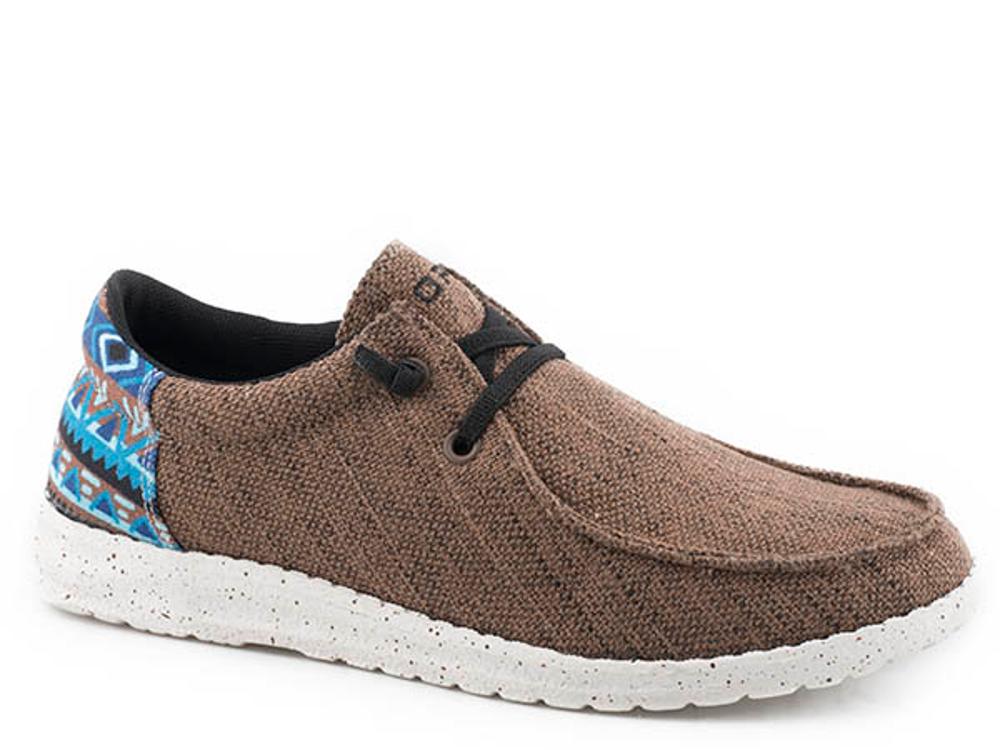 Roper Womens Hang Loose Brown Blue Aztec - Brown-21-1793-3013BR