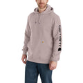 Carhartt Mens Midweight Logo Sleeve Graphic Hoodie Classic Burgundy Mink-K288V61