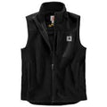 Carhartt Mens Washed Duck Mock Neck Sherpa-Lined Vest - Black-104277BLK