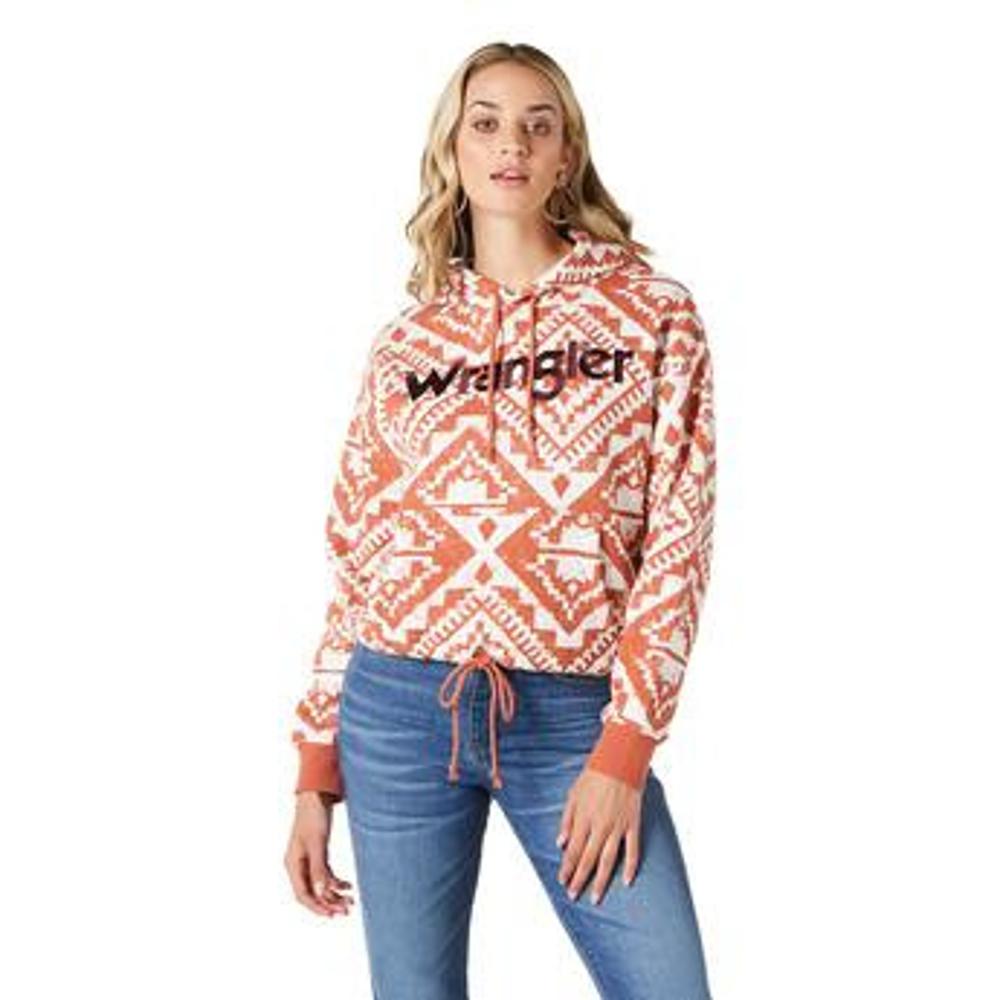 Wrangler Retro Western Vintage Hoodie Orange-112335652