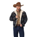 Wrangler Mens Jacquard Jacket - Sherpa Lined Blue-112335736