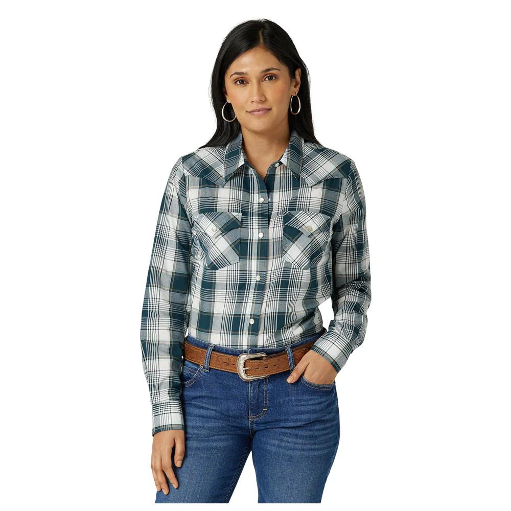 Wrangler Womens Essential Shirt Blue 7184-112327184