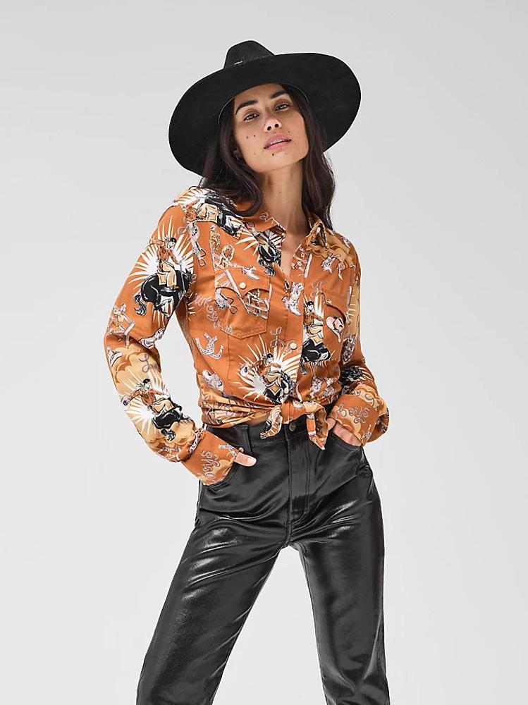 Wrangler Womens Retro Punchy Shirt-112336515