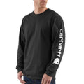 Carhartt Mens Long Sleeve Logo T-shirt-K231-BLK