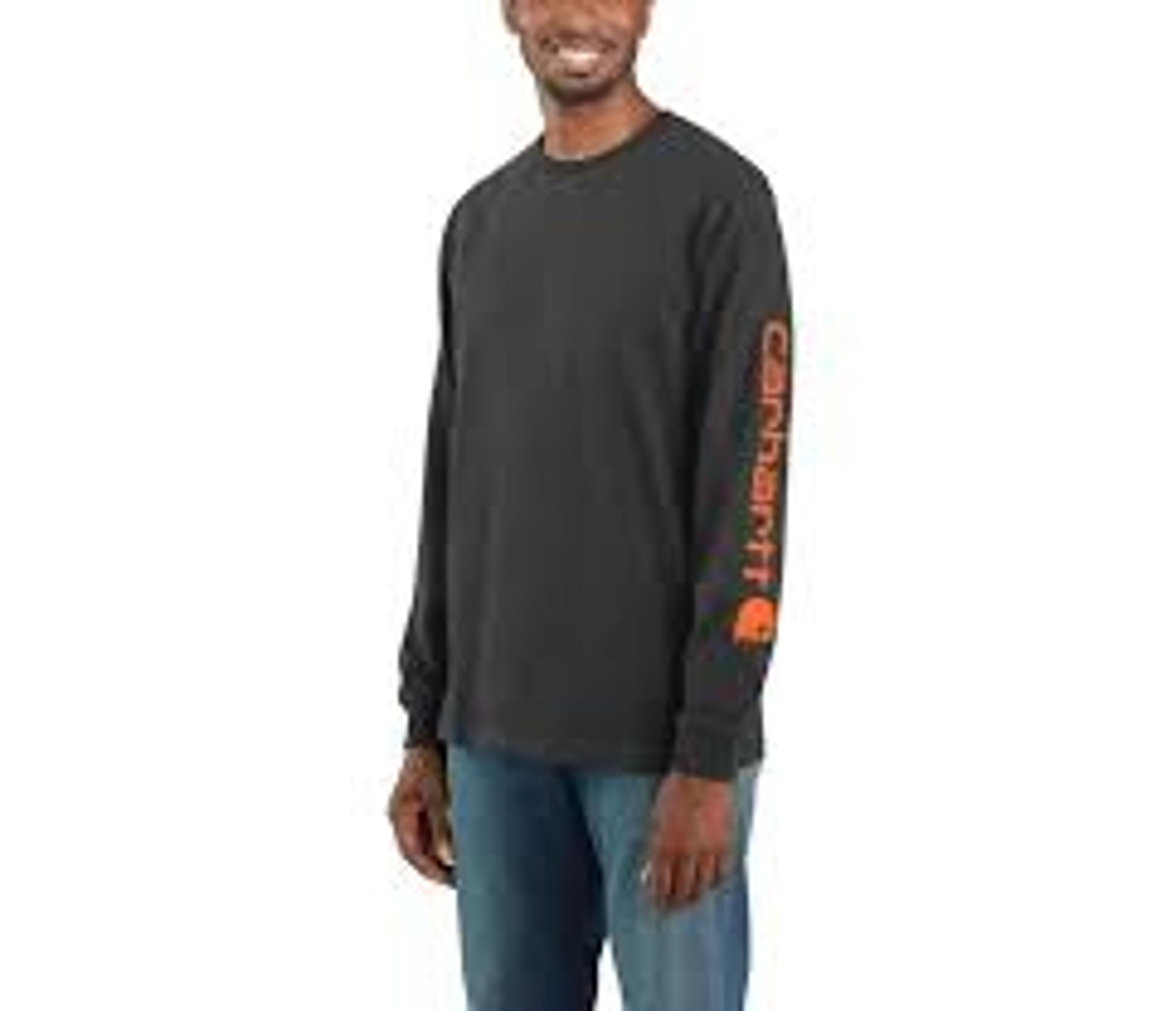 Carhartt Mens Long Sleeve Logo T-shirt-K231-CRH