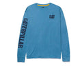 Caterpillar Mens Blue Trademark Banner Long Sleeve Tee-1510034-13084