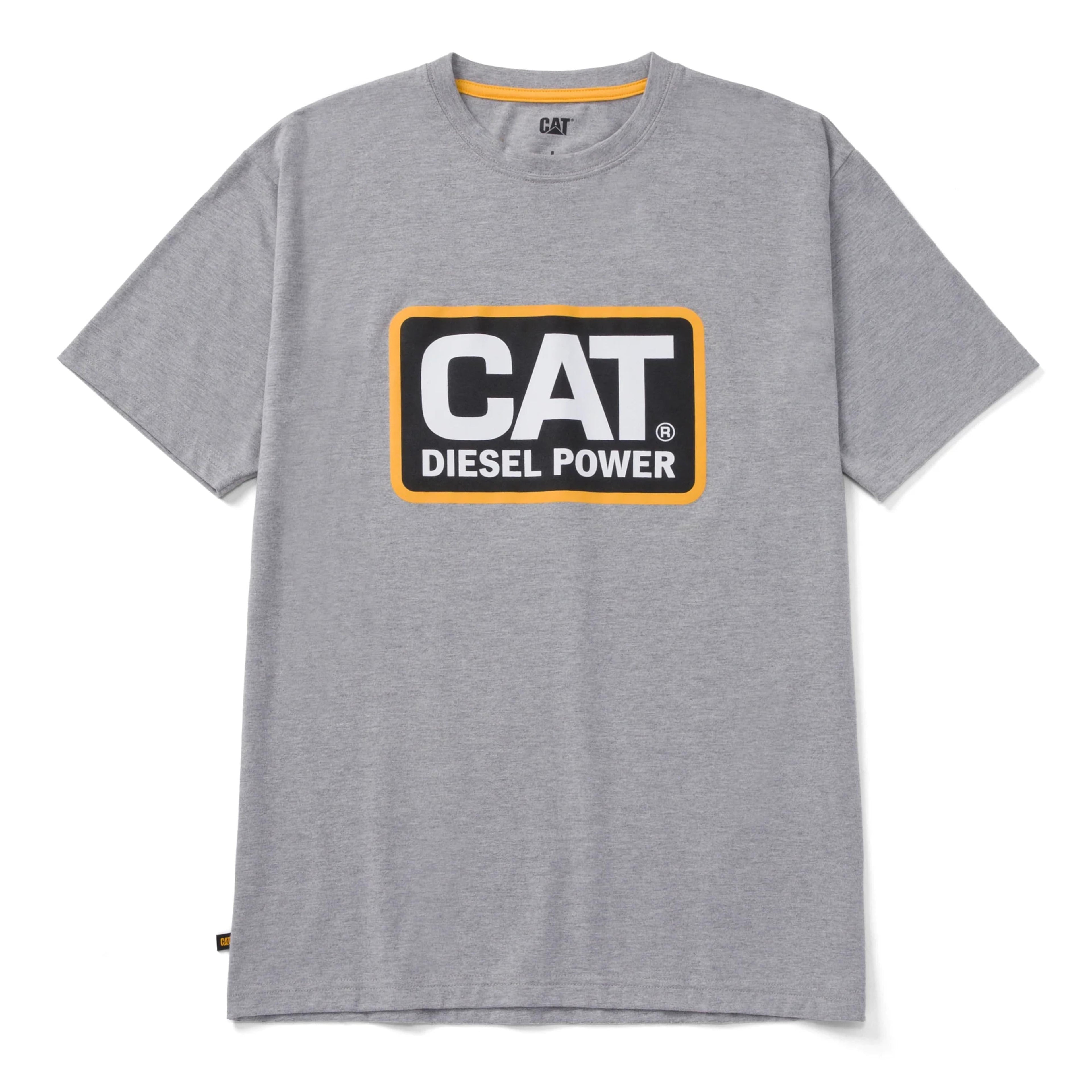 Caterpillar Mens Gray Diesel Power Tee-1510451-13091