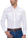 Ely Walker Mens Ely and Walker Long Sleeve White Solid-15201905-01A