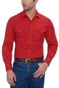 Ely Walker Mens Ely and Walker Long Sleeve Red Solid-15201905-70A