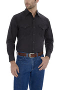 Ely Walker Mens Ely and Walker Long Sleeve Black Solid-15201905-89A