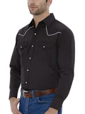 Ely Walker Mens Ely and Walker Solid Black W/White Piping-15202980-89