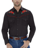 Ely Walker Mens Ely and Walker Black-Red Rose-203901-88