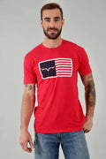 Kimes Ranch American Trucker Tee-Shirt-Red-12018