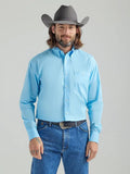 Wrangler Mens George Strait Shirt Blue-112324863