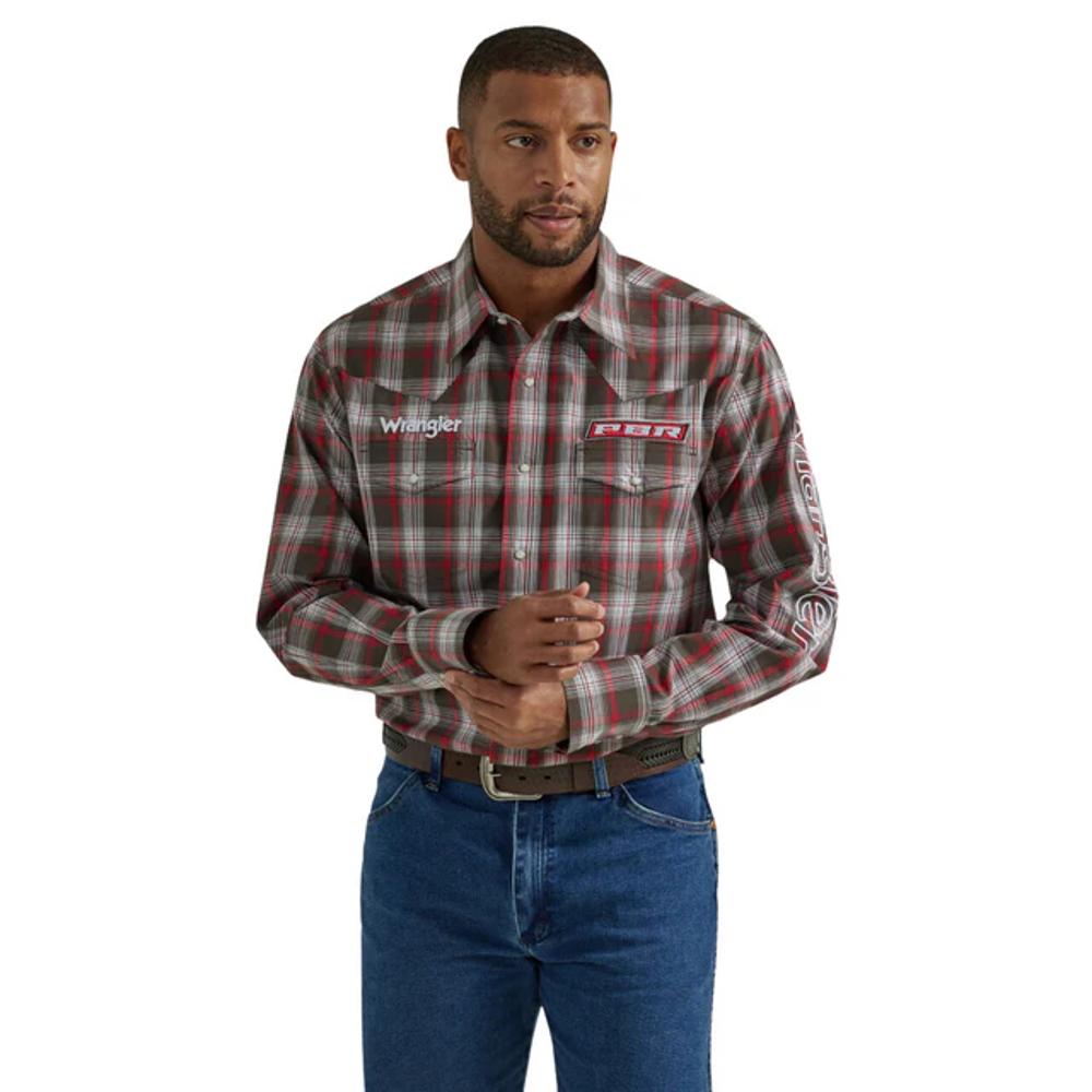 Wrangler Mens Ls Pbr Logo Shirt-112330377