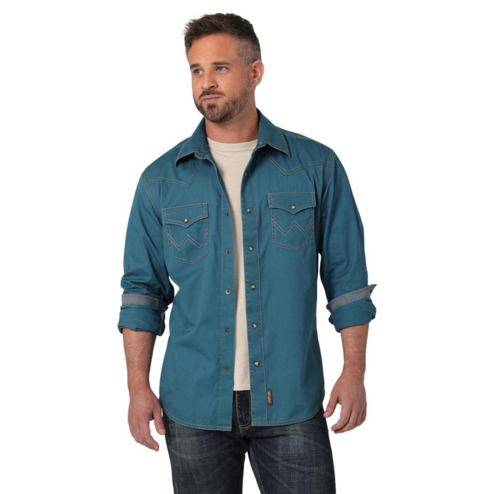 Wrangler Mens Retro Premium Ls Snap Shirt 0785 Modern Fit-112330785