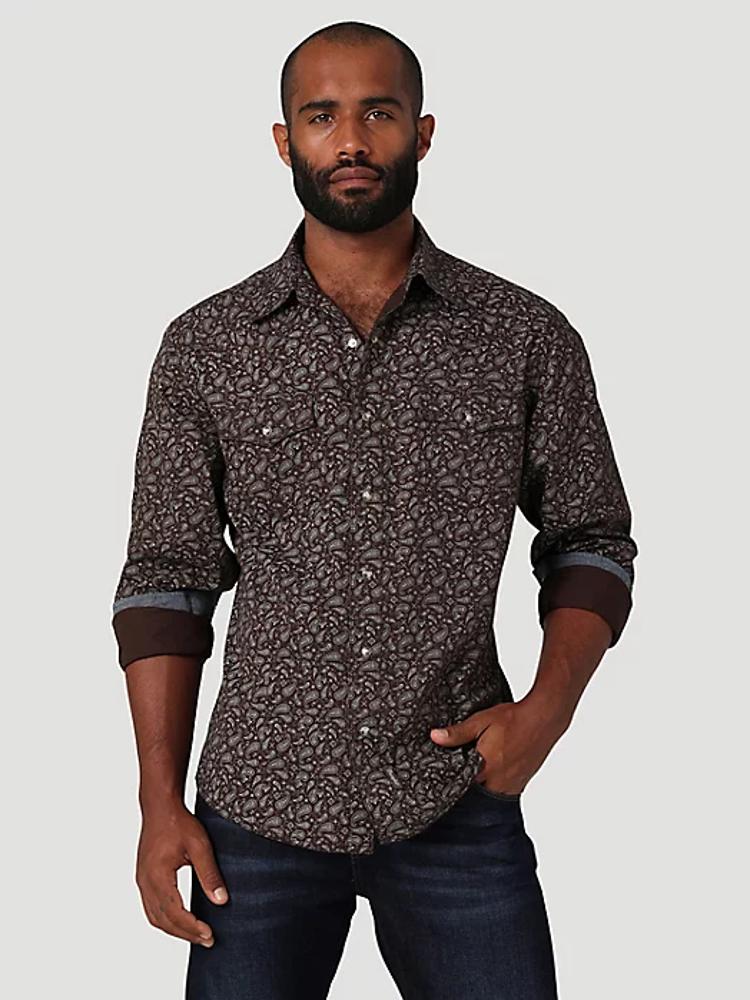 Wrangler Mens Retro Premium Ls Snap Shirt 0792 Modern Fit-112330792