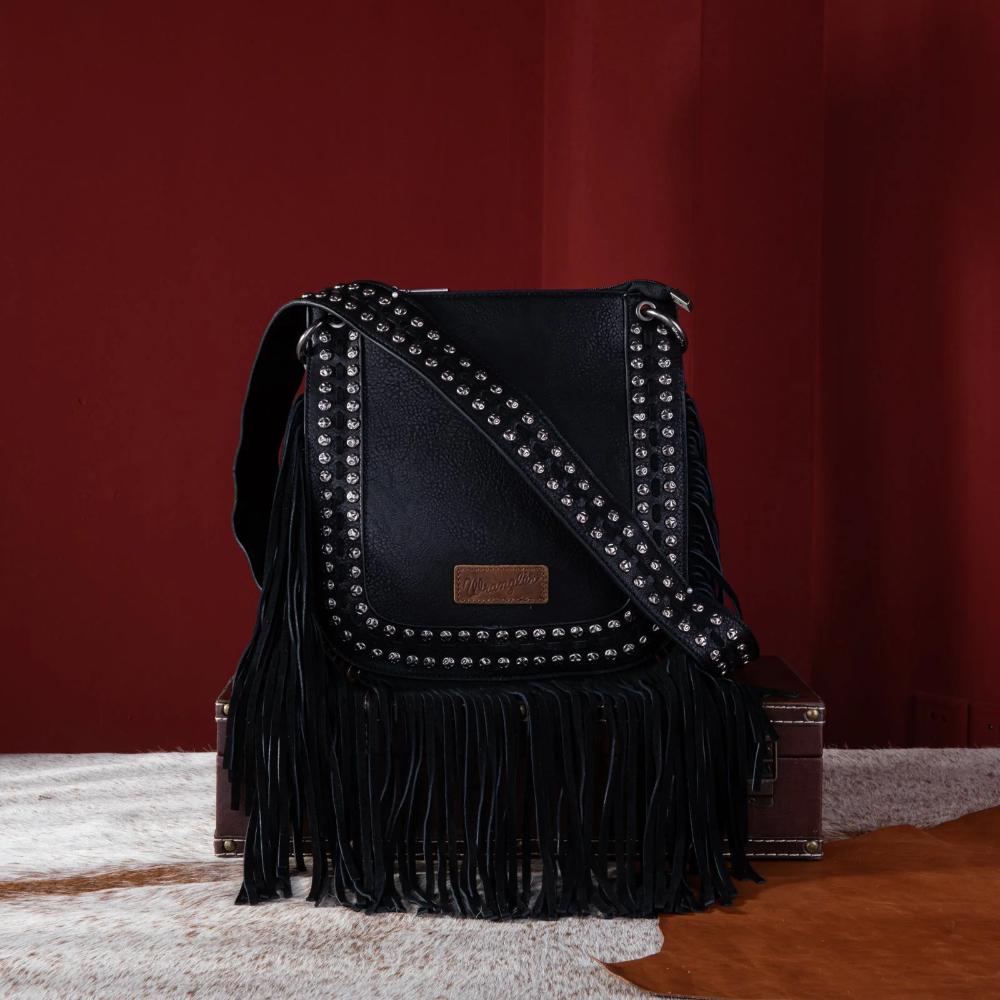 Montana West Wrangler Fringe Concealed Carry Crossbody-WG65-G2003BLK