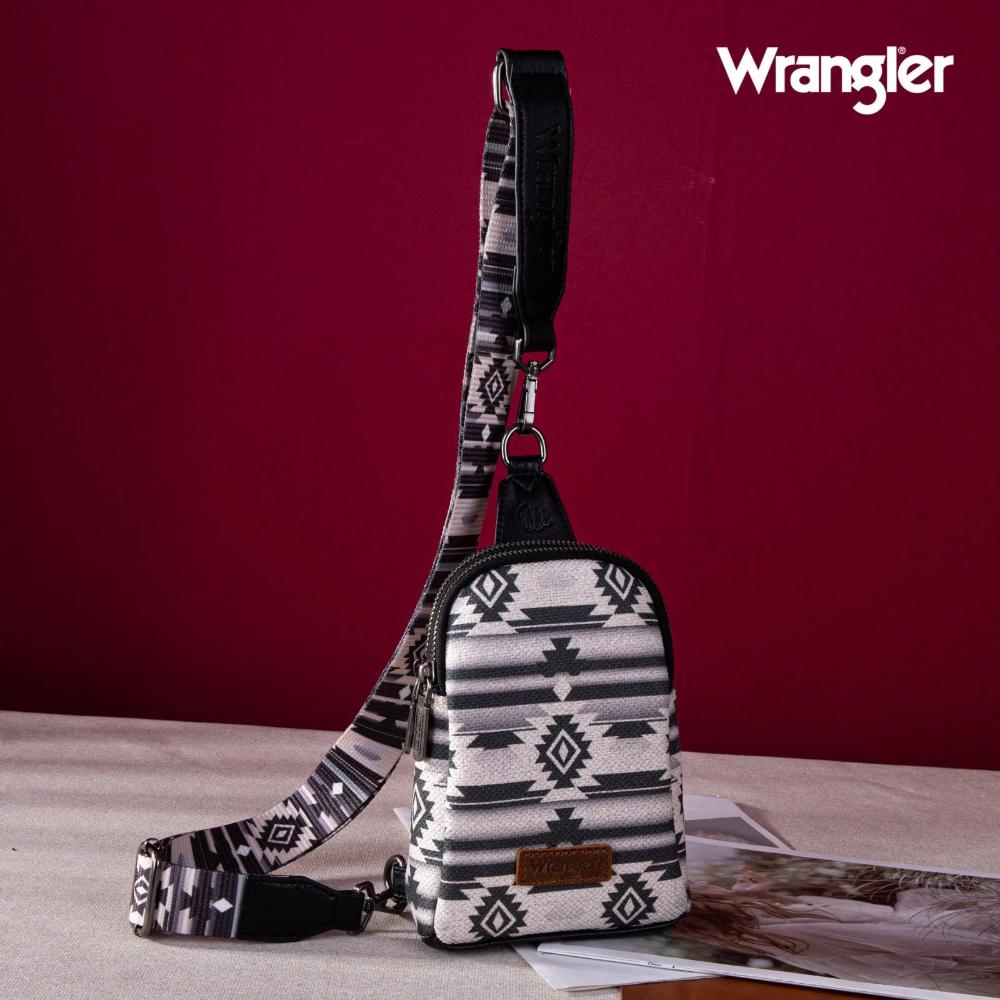 Montana West Wrangler Aztec Crossbody Sling-WG2205-210BK