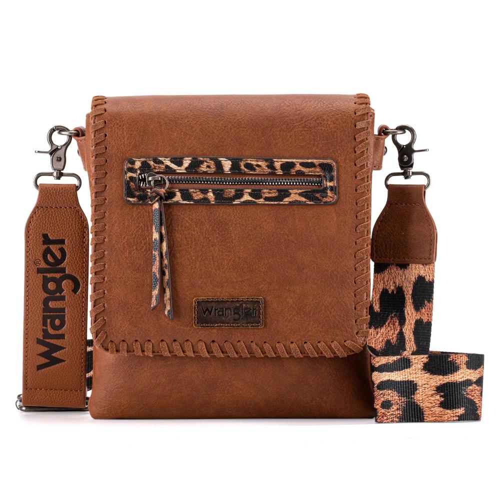 Montana West Wrangler Whipstitch Crossbody-WG72-9360DKBRN