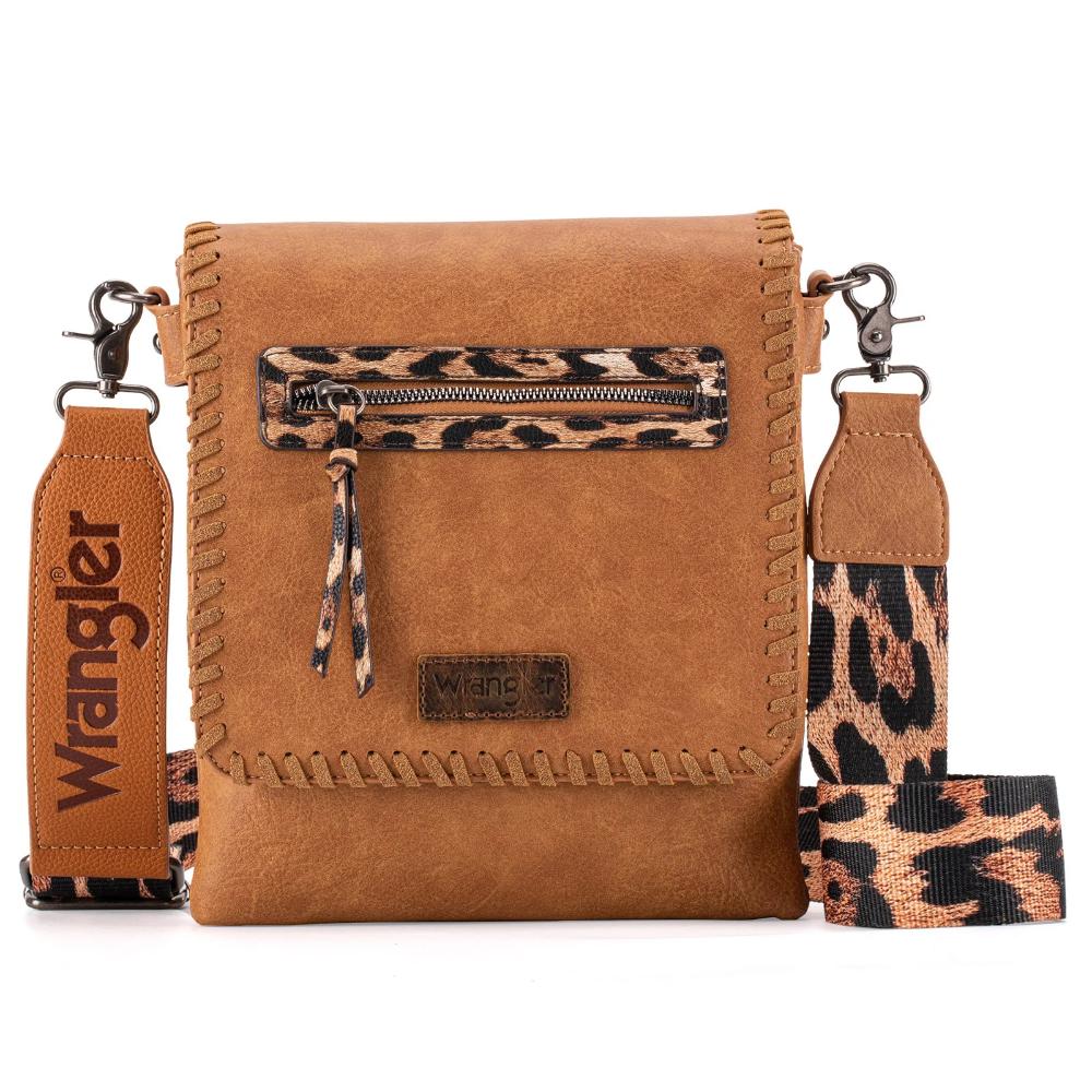 Montana West Wrangler Whipstitch Crossbody-WG72-9360BRN