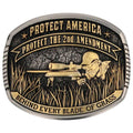 Montana Silversmiths Behind Every Blade Chris Kyle Attitude Belt Buckl-A896CK