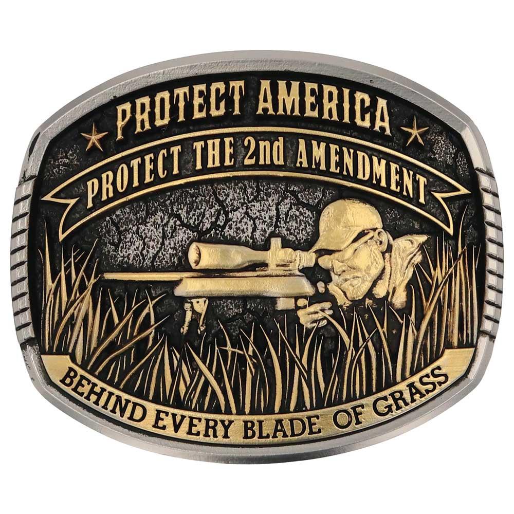 Montana Silversmiths Behind Every Blade Chris Kyle Attitude Belt Buckl-A896CK