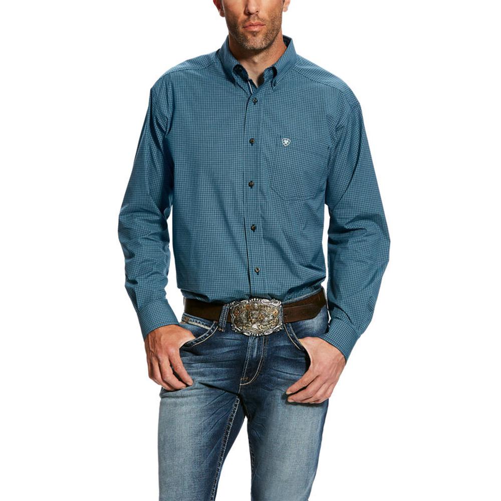 Ariat Mens Hallaway Long Sleeve Perf Shirt Dri-10025818