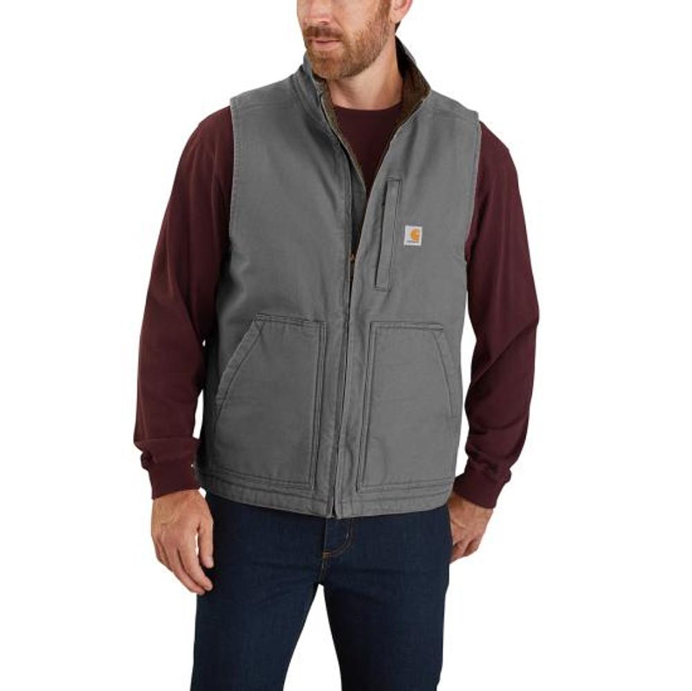 Carhartt Mens Mock Neck Insulated Vest Gravel-104277GVL