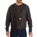 Carhartt Mens Relaxed Fit Insulated Work Vest - Dark Brown-104394DKB