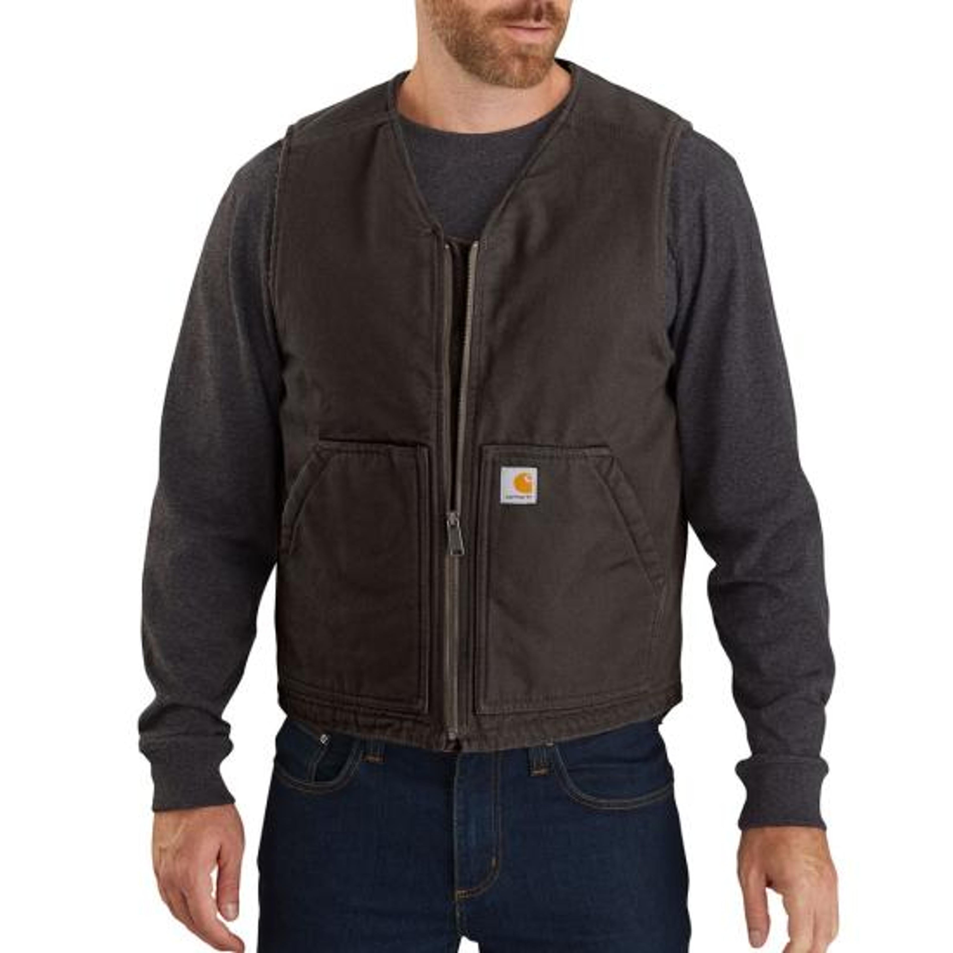 Carhartt Mens Relaxed Fit Insulated Work Vest - Dark Brown-104394DKB