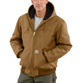 Carhartt Mens Duck Active Jacket Quilted Flannel Lined Coffee-J140-205